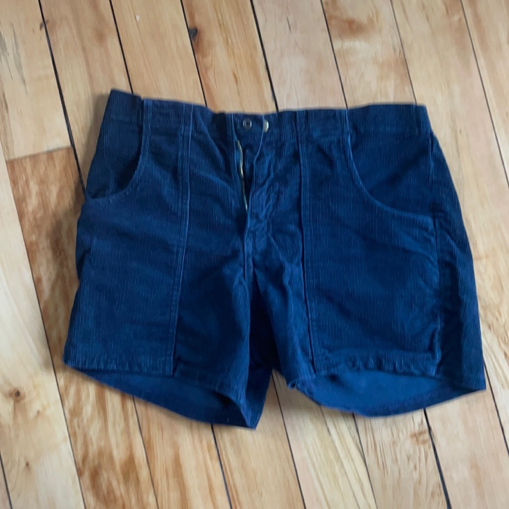 Navy blue corduroy shorts